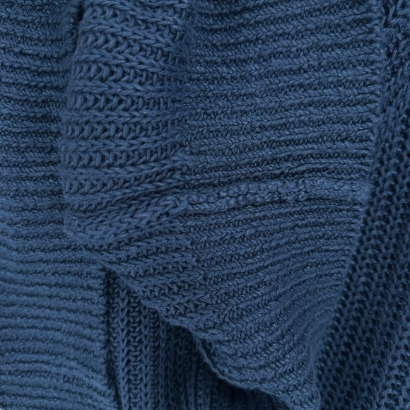 APIECE APART Gada Cropped Cardigan Sweater Womens Small Navy Blue Linen Slouchy - Picture 12 of 12